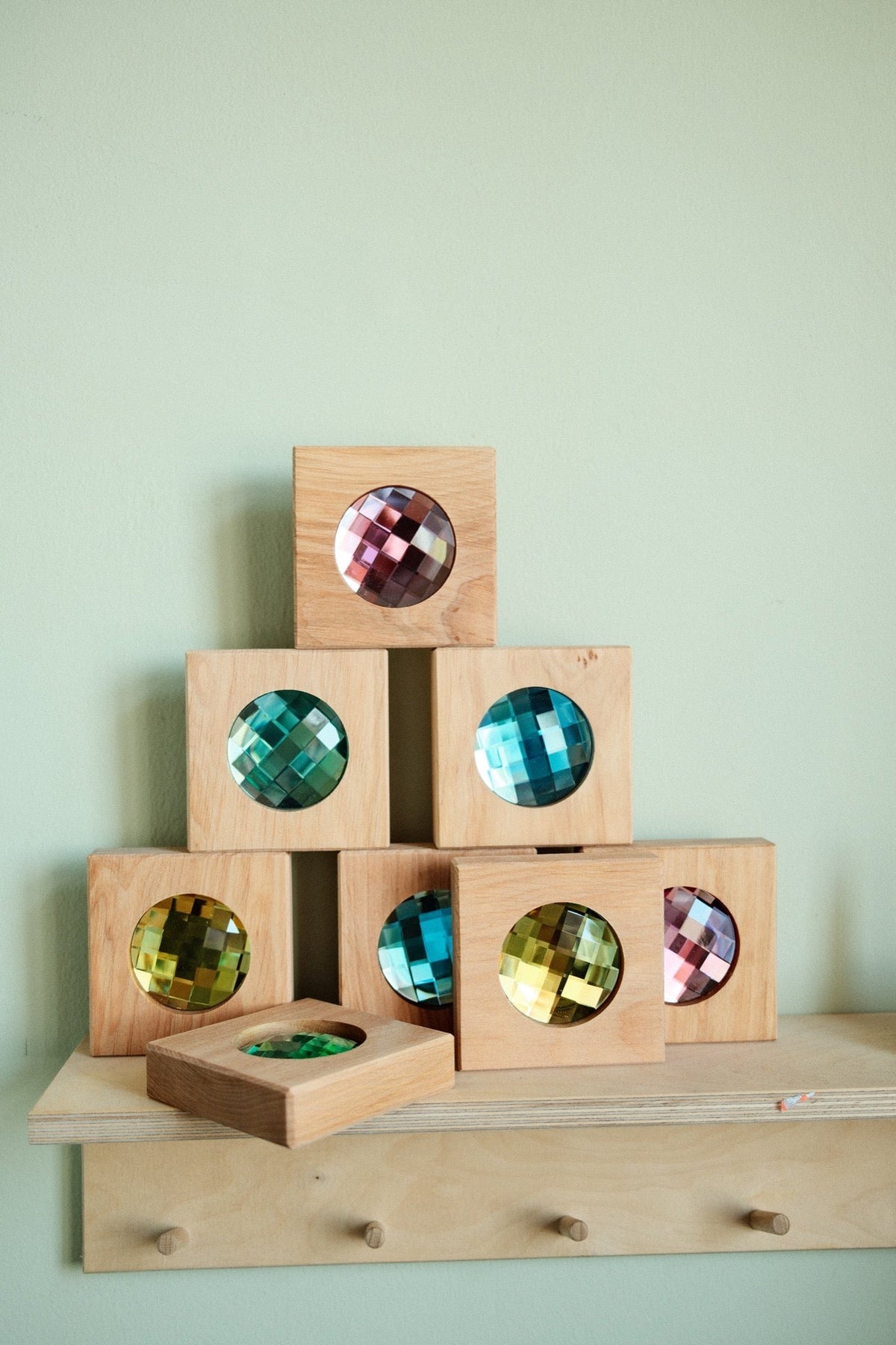 Bauspiel - Bauspiel - Gigantische glitterblokken – 8 stuks - Playlaan