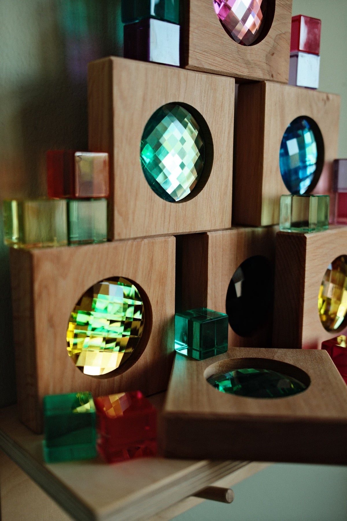 Bauspiel - Bauspiel - Gigantische glitterblokken – 8 stuks - Playlaan