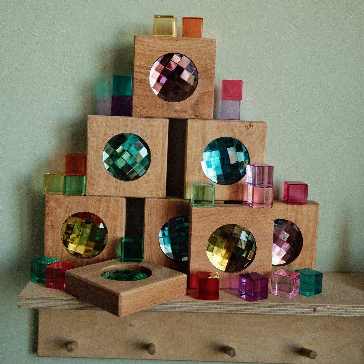 Bauspiel - Bauspiel - Gigantische glitterblokken – 8 stuks - Playlaan