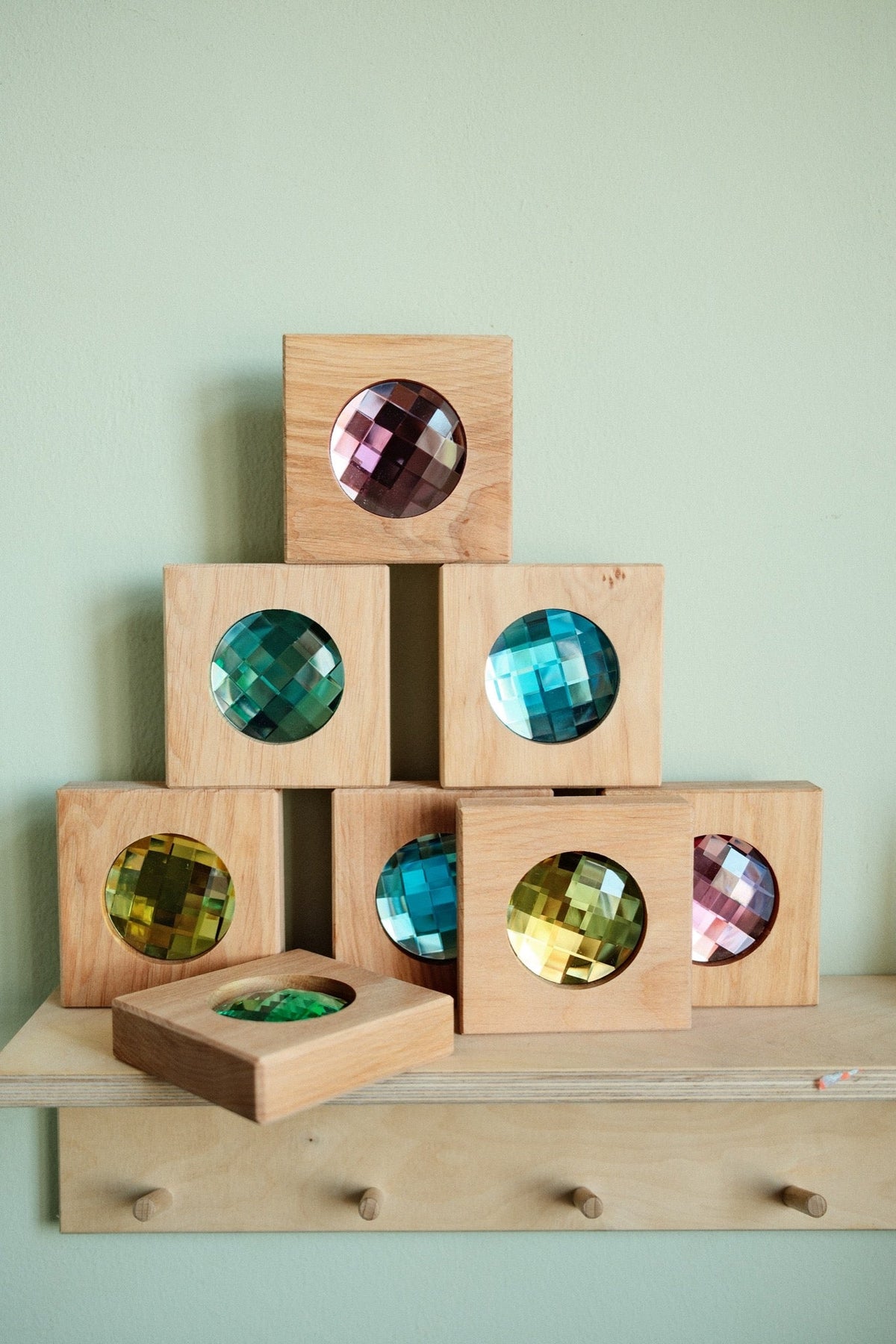 Bauspiel - Bauspiel - Gigantische glitterblokken – 8 stuks - Playlaan