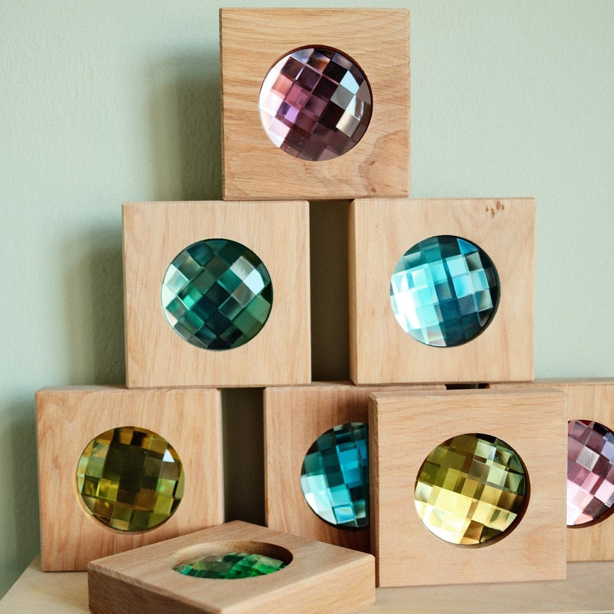 Bauspiel - Bauspiel - Gigantische glitterblokken – 8 stuks - Playlaan