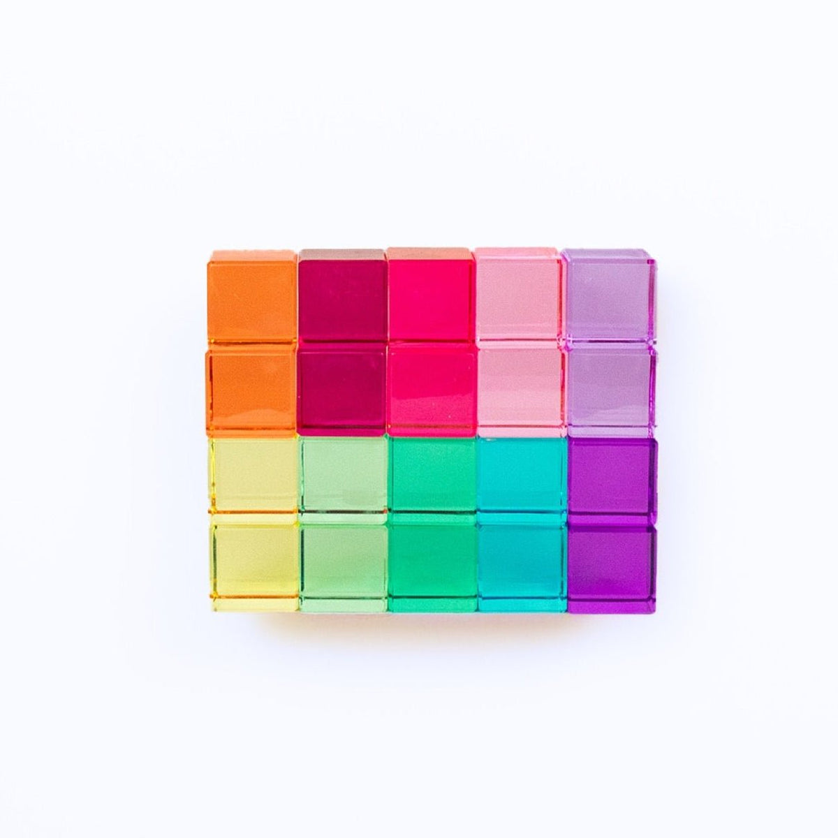 Bauspiel - Bauspiel - Lucent cubes 20 st pastel - Playlaan