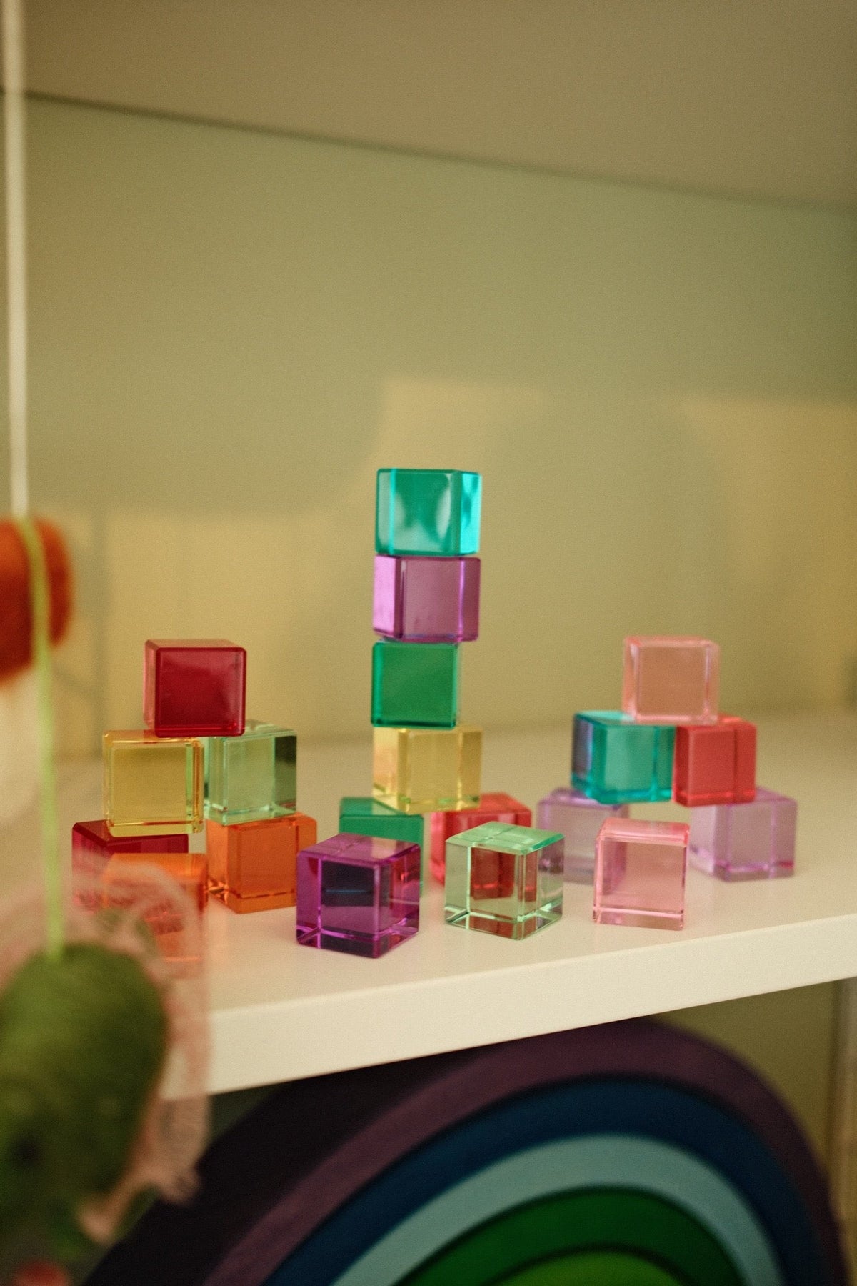 Bauspiel - Bauspiel - Lucent cubes 20 st pastel - Playlaan