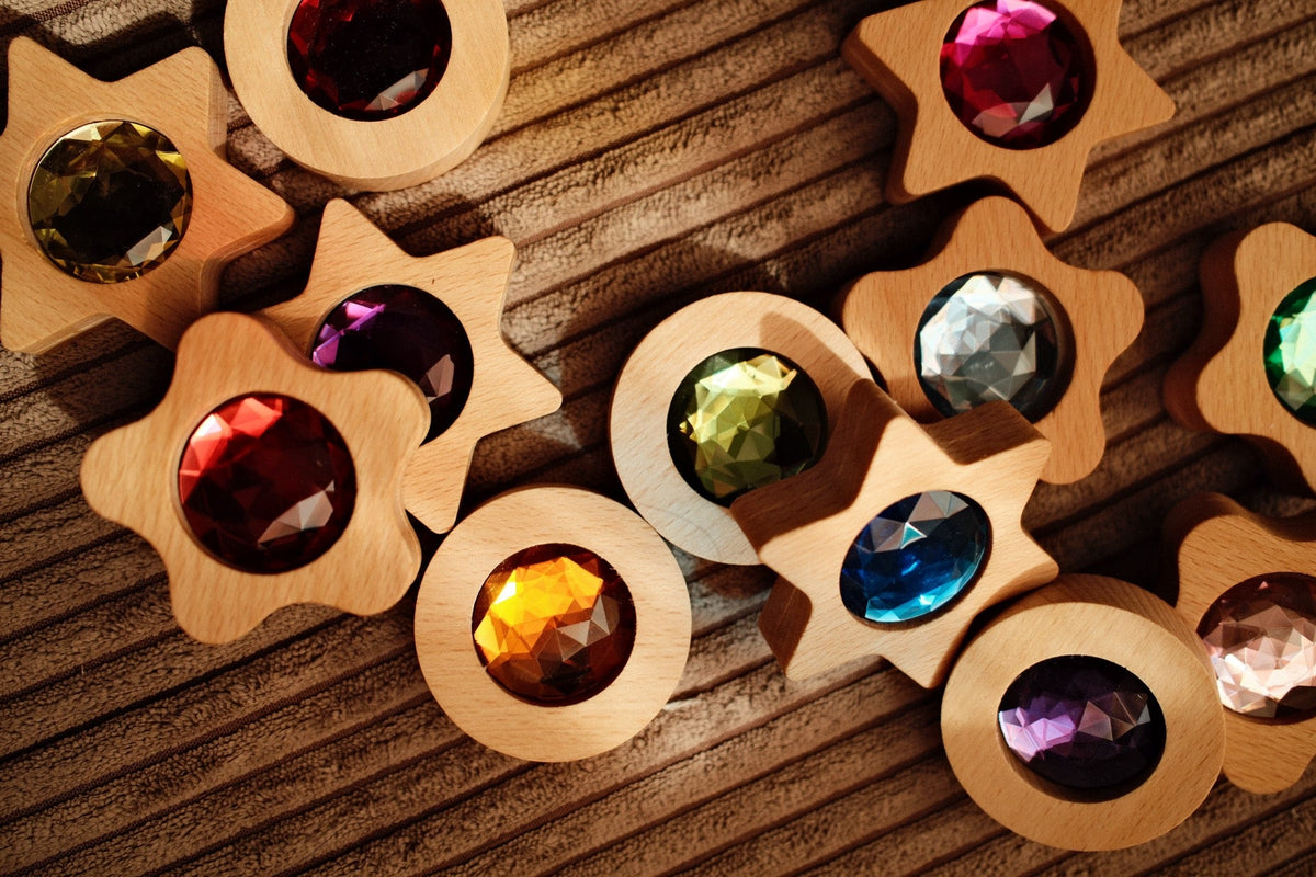 Bauspiel - Bauspiel - Speelmunten met fonkelende steentjes – 12 stuks - Playlaan