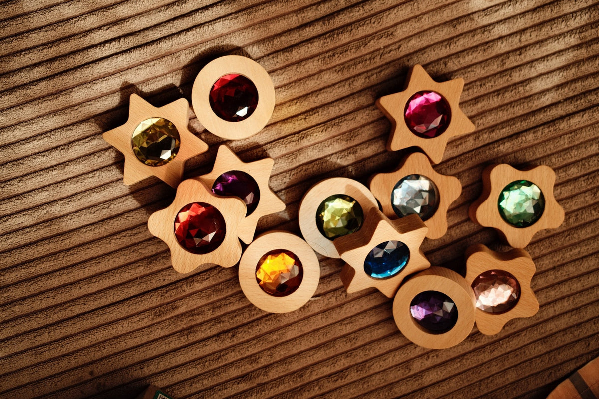 Bauspiel - Bauspiel - Speelmunten met fonkelende steentjes – 12 stuks - Playlaan