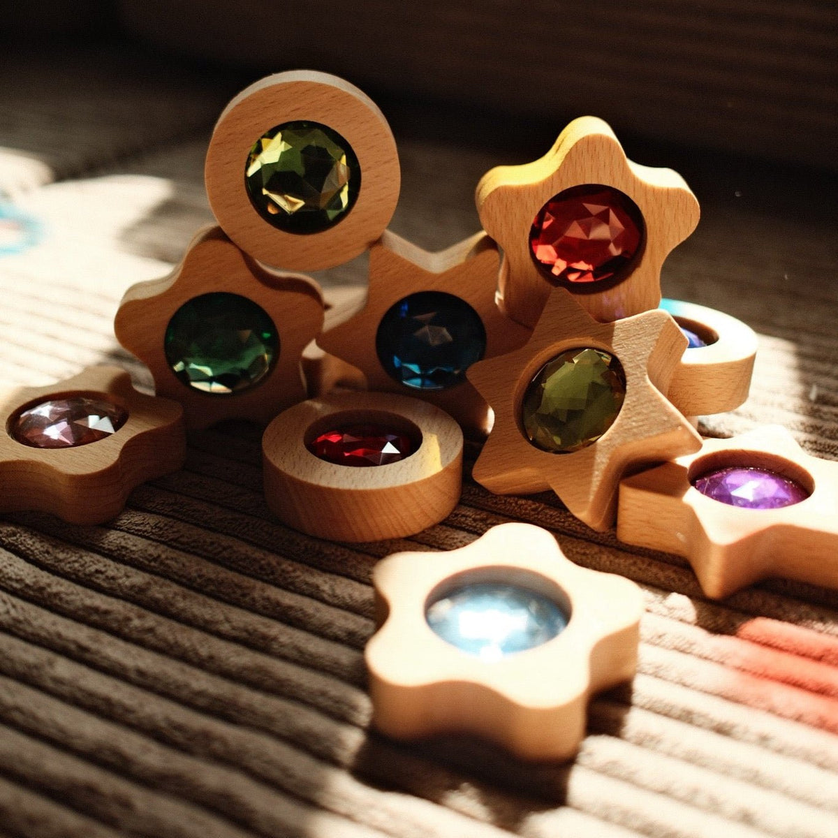Bauspiel - Bauspiel - Speelmunten met fonkelende steentjes – 8 stuks - Playlaan