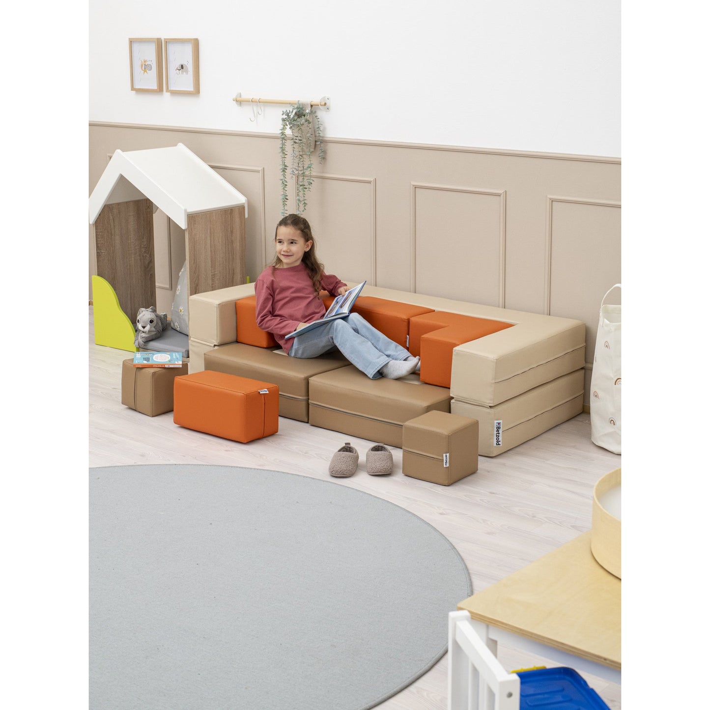 Betzold - Betzold - Combinatie-puzzelset Soft Play - beige/oranje - Playlaan