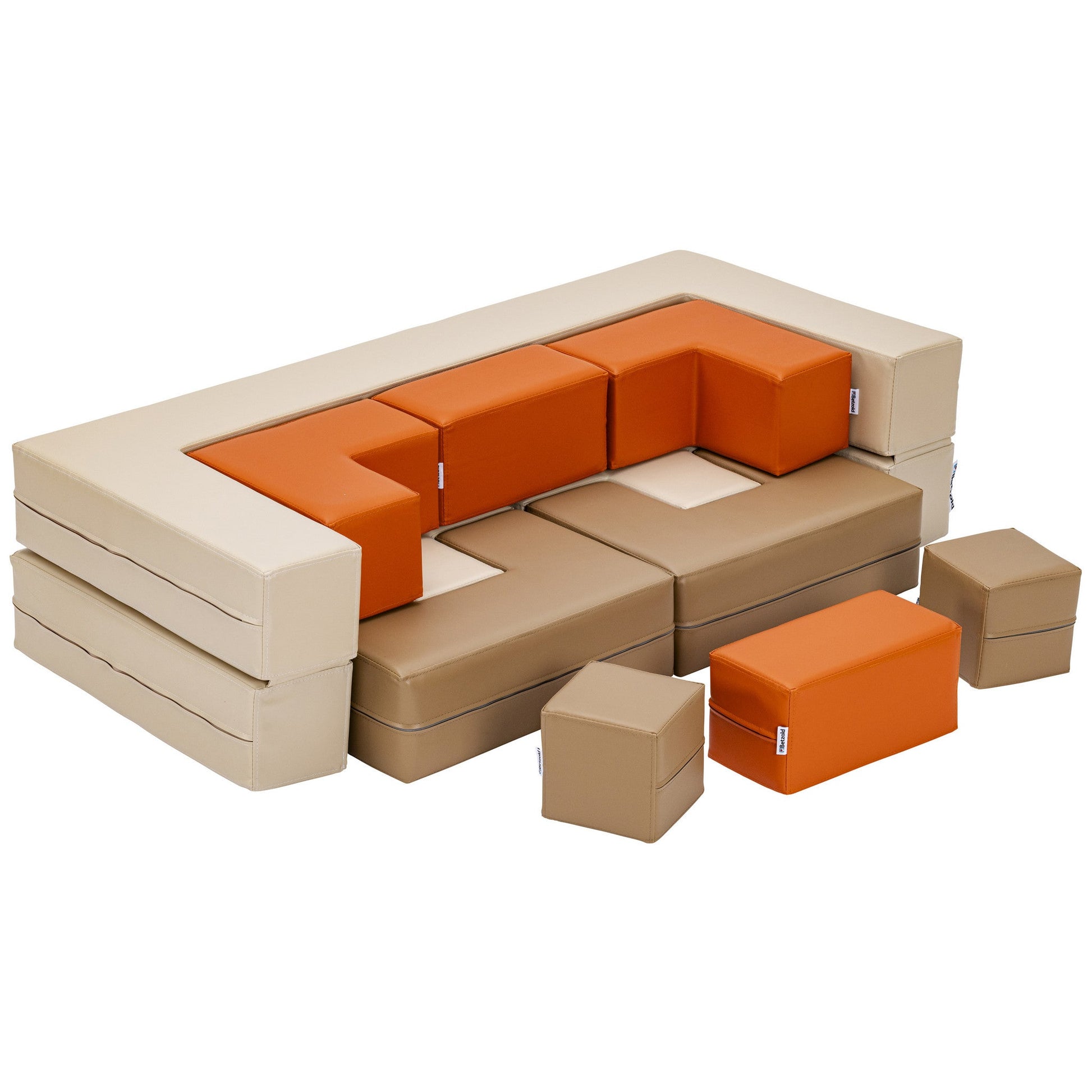 Betzold - Betzold - Combinatie-puzzelset Soft Play - beige/oranje - Playlaan