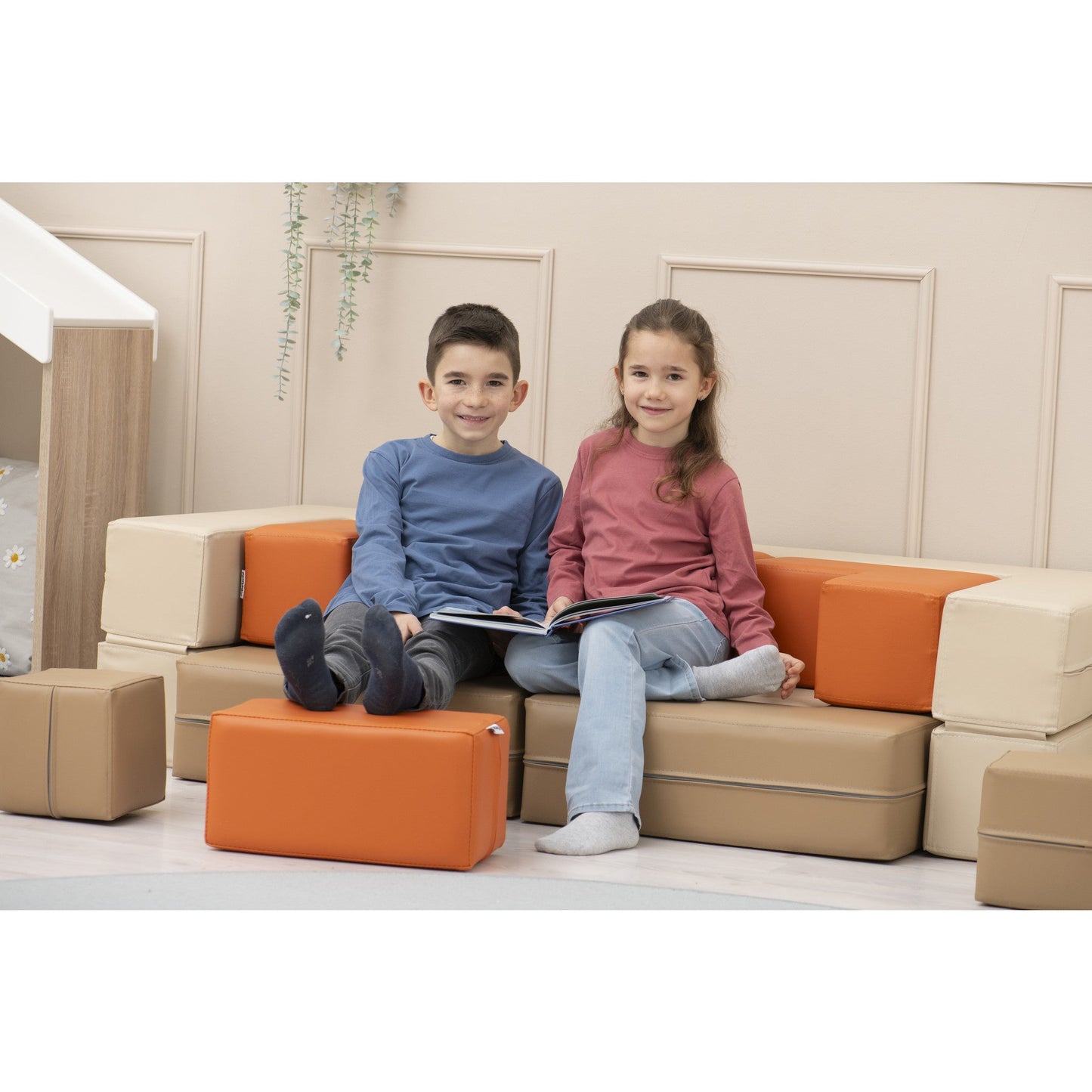 Betzold - Betzold - Combinatie-puzzelset Soft Play - beige/oranje - Playlaan