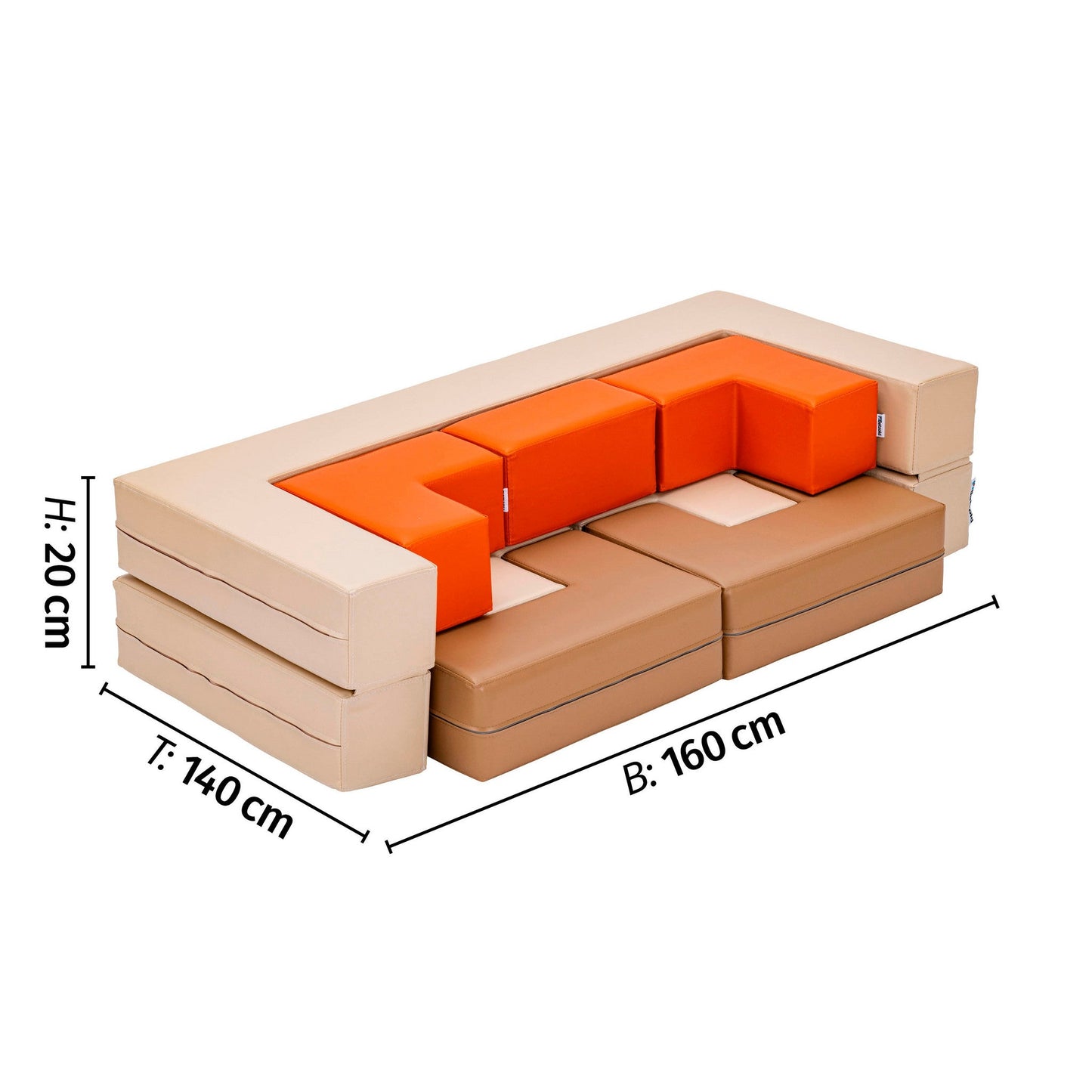Betzold - Betzold - Combinatie-puzzelset Soft Play - groen/grijs - Playlaan