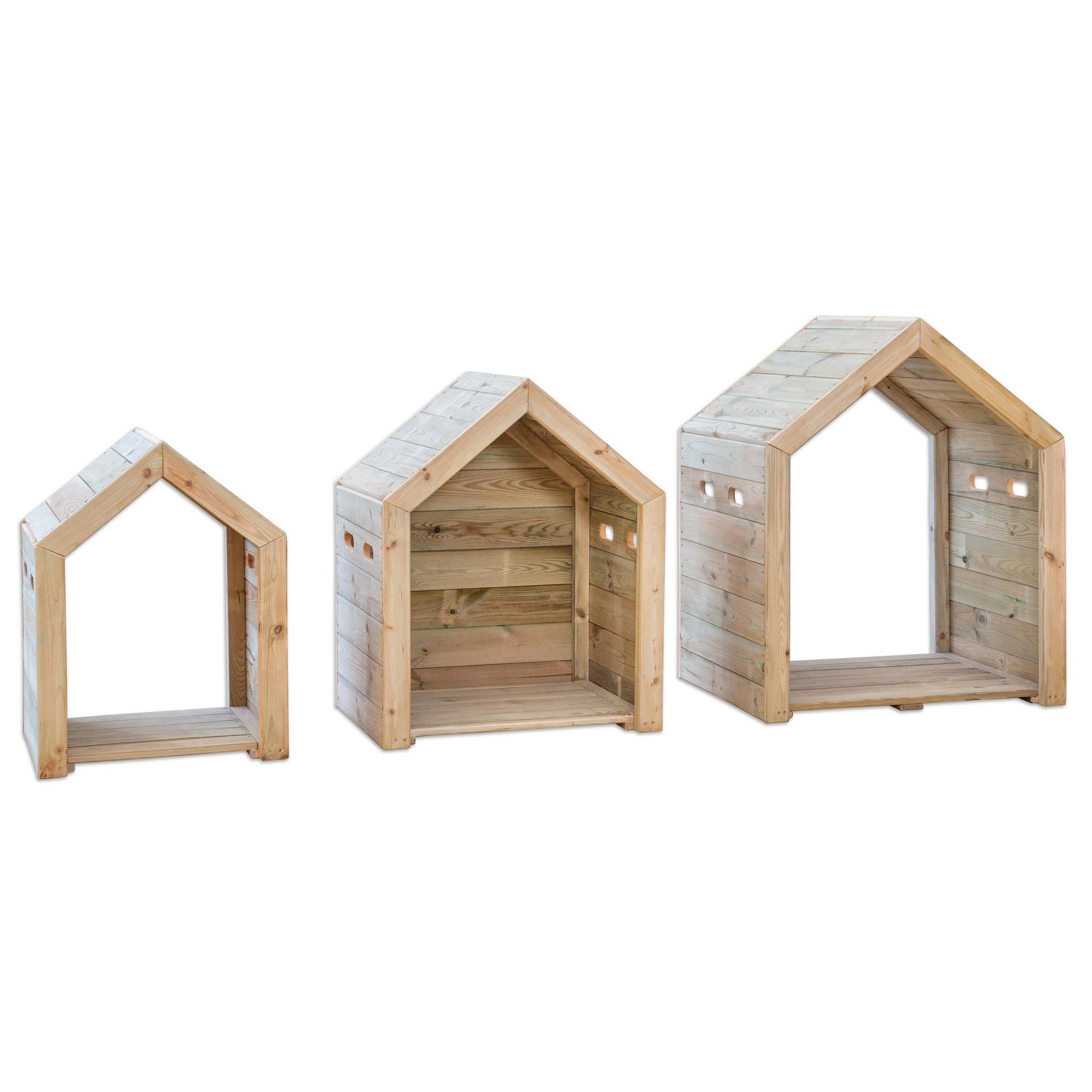 Betzold - Betzold - Speelhuisjes voor buiten – set van 3 - Playlaan