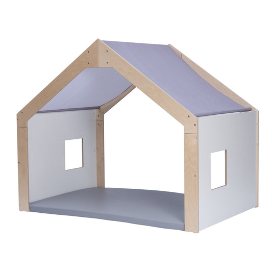 Betzold - EduCasa Dream House complete set met speelmat en grijs dakdoek - Playlaan