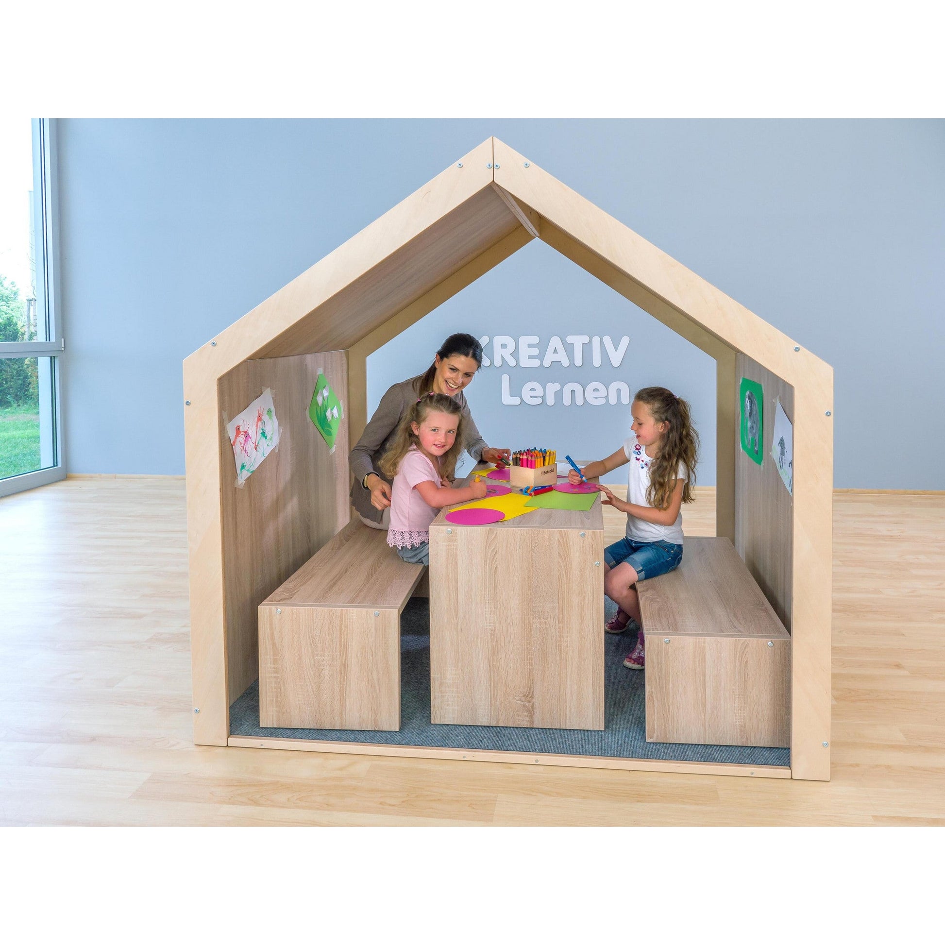 Betzold - EduCasa Speelhuis voor Binnen XXL - Eiken - Playlaan
