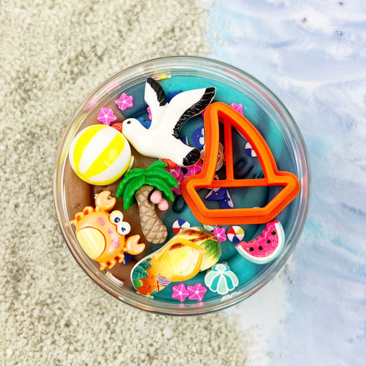 Invitation to Imagine - Geurende sensorische spelklei - Build a Beach Surprise Pot
