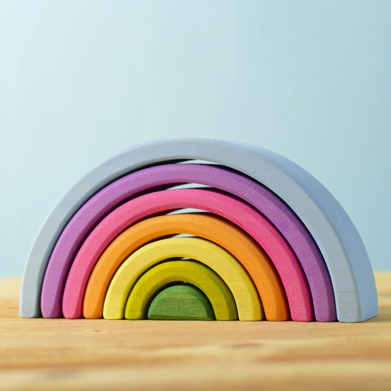 Bumbu Toys - Regenboog in pastelkleuren klein - Playlaan