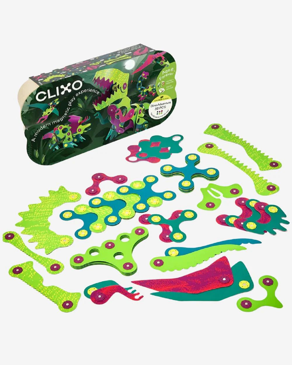 Clixo - Clixo - Dino Adventure set 36st - Playlaan