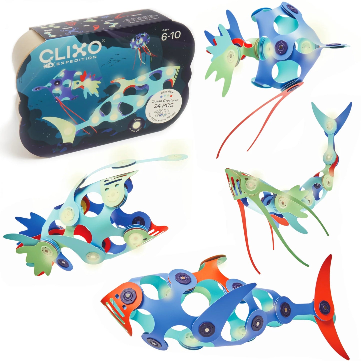 Clixo - Clixo - Ocean Creatures - Adventure Pack - Playlaan