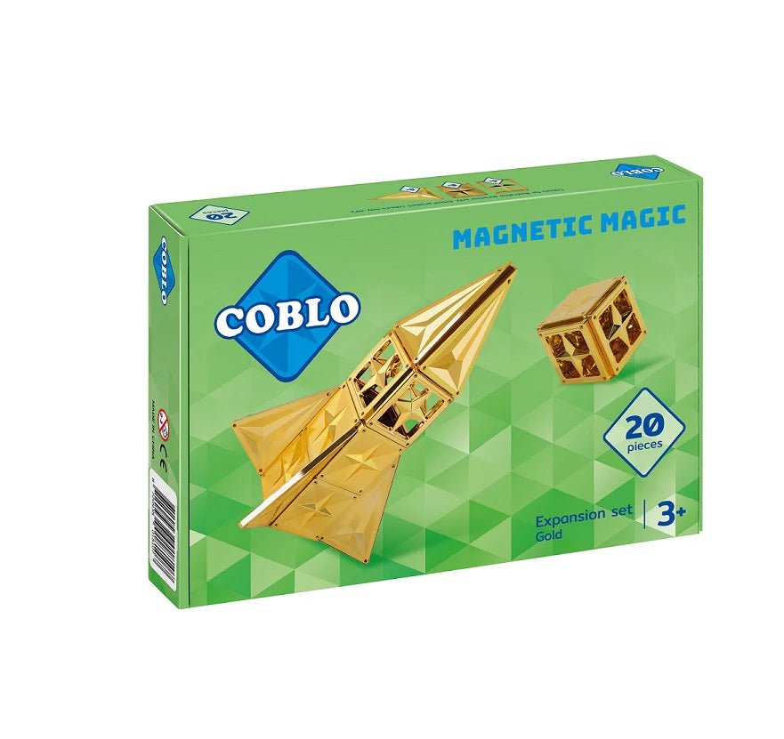 Coblo - Magnetisch Constructiespeelgoed Goud Set van 20 - Playlaan