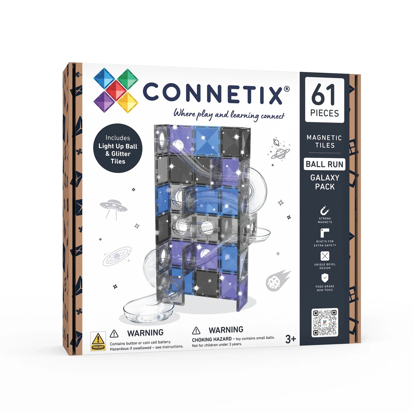 Connetix - Connetix - Galaxy Knikkerbaan Pack - 61 onderdelen - Playlaan