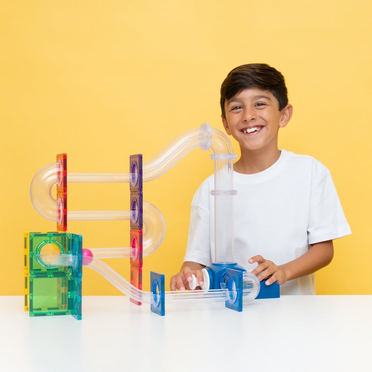 Connetix - Connetix - Launcher Knikkerbaan Pack - 47 magnetische tegels - Playlaan