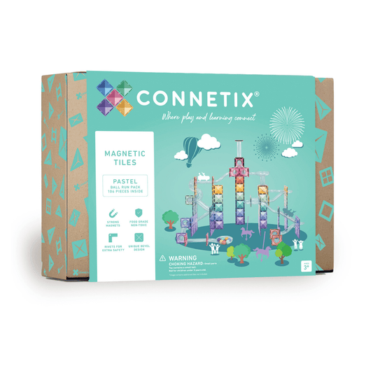 Connetix - Connetix - Pastel Ball Run Pack 106st - Knikkerbaan - Playlaan