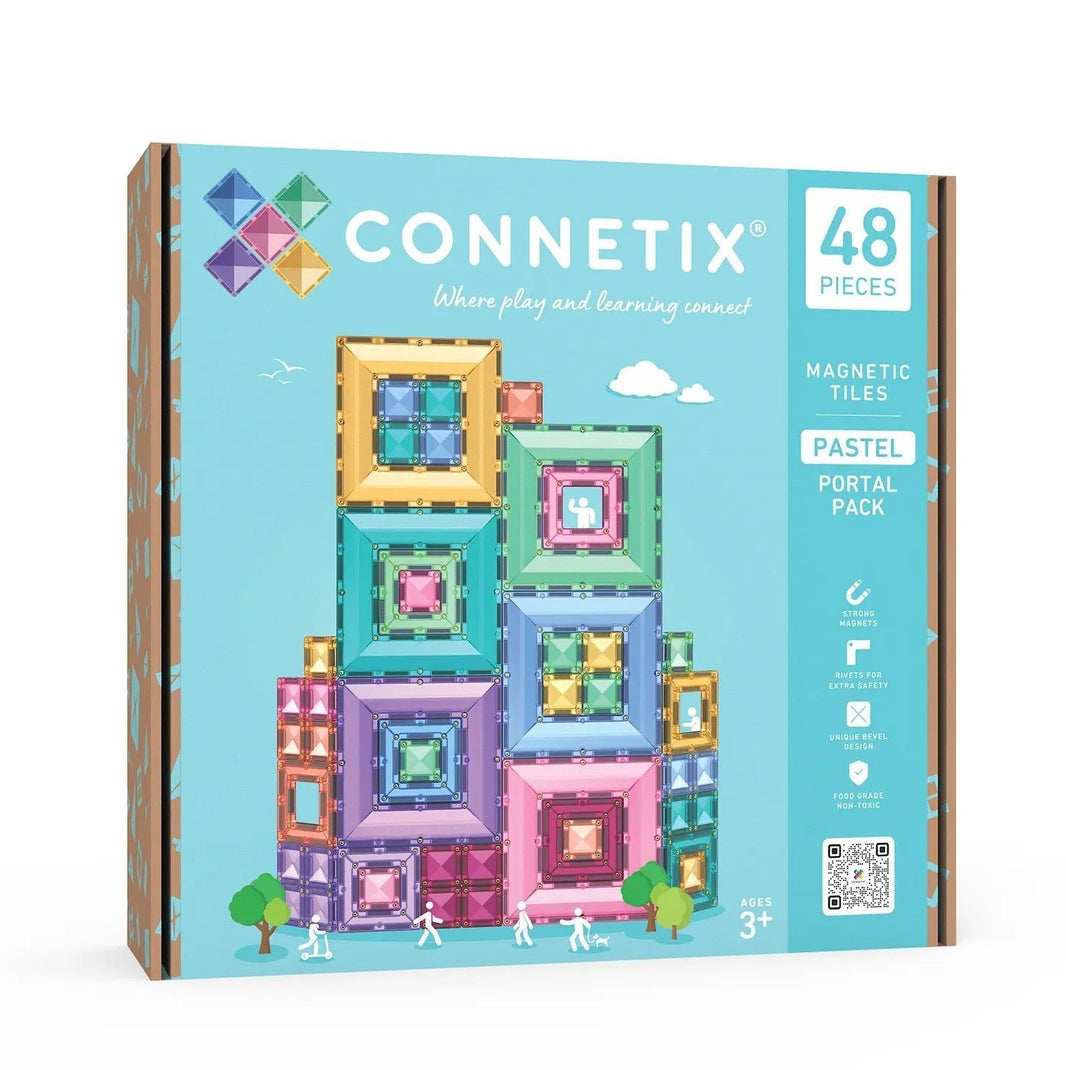 Connetix - Connetix - Pastel Portal Pack 48st - Magnetische tegels - Playlaan