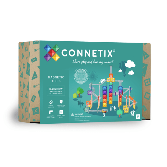Connetix - Connetix - Rainbow Ball Run pack 92stuks - Magnetische Constructie Tegels - Playlaan