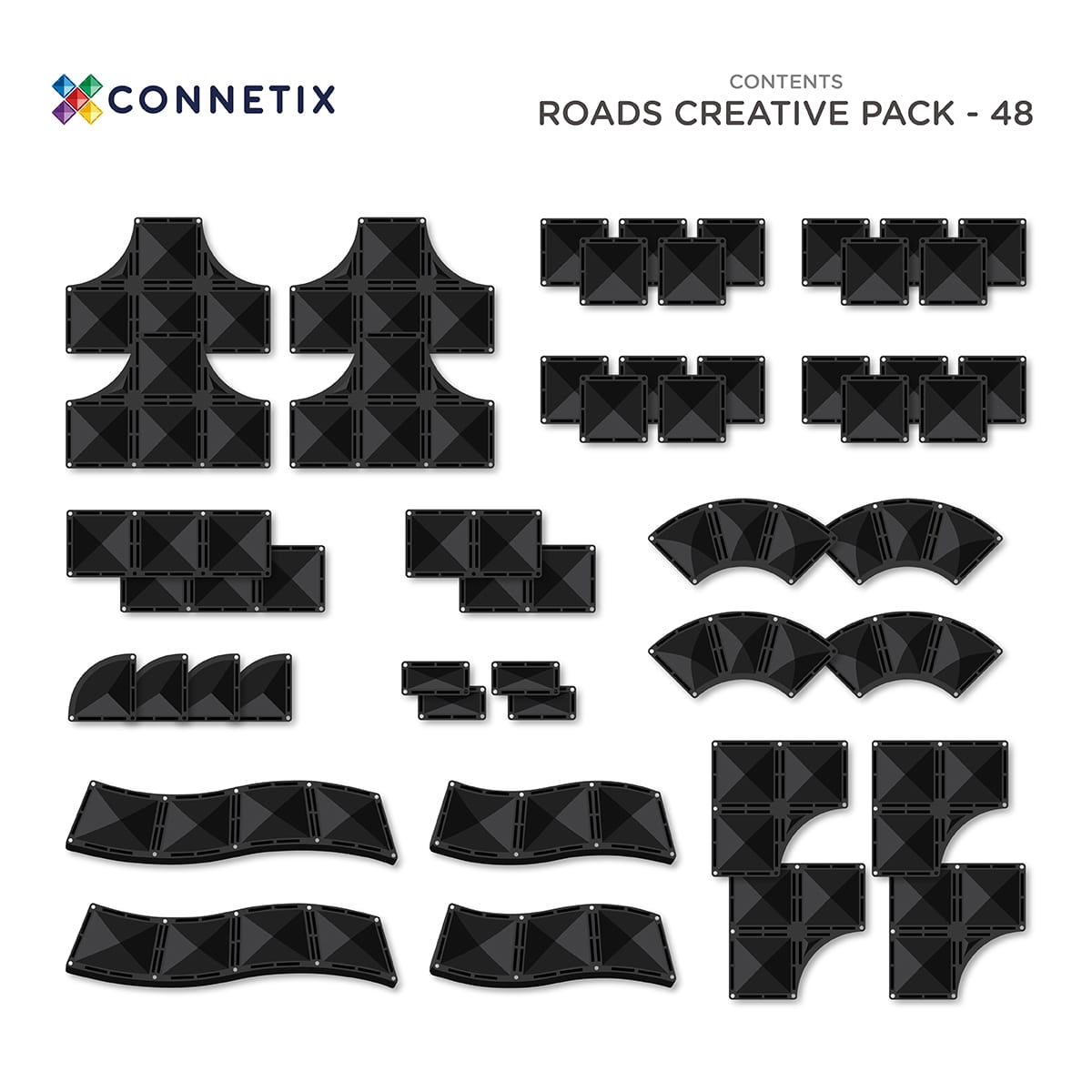 Connetix - Magnetische Autobaan set van 48 - Constructie Speelgoed - Playlaan