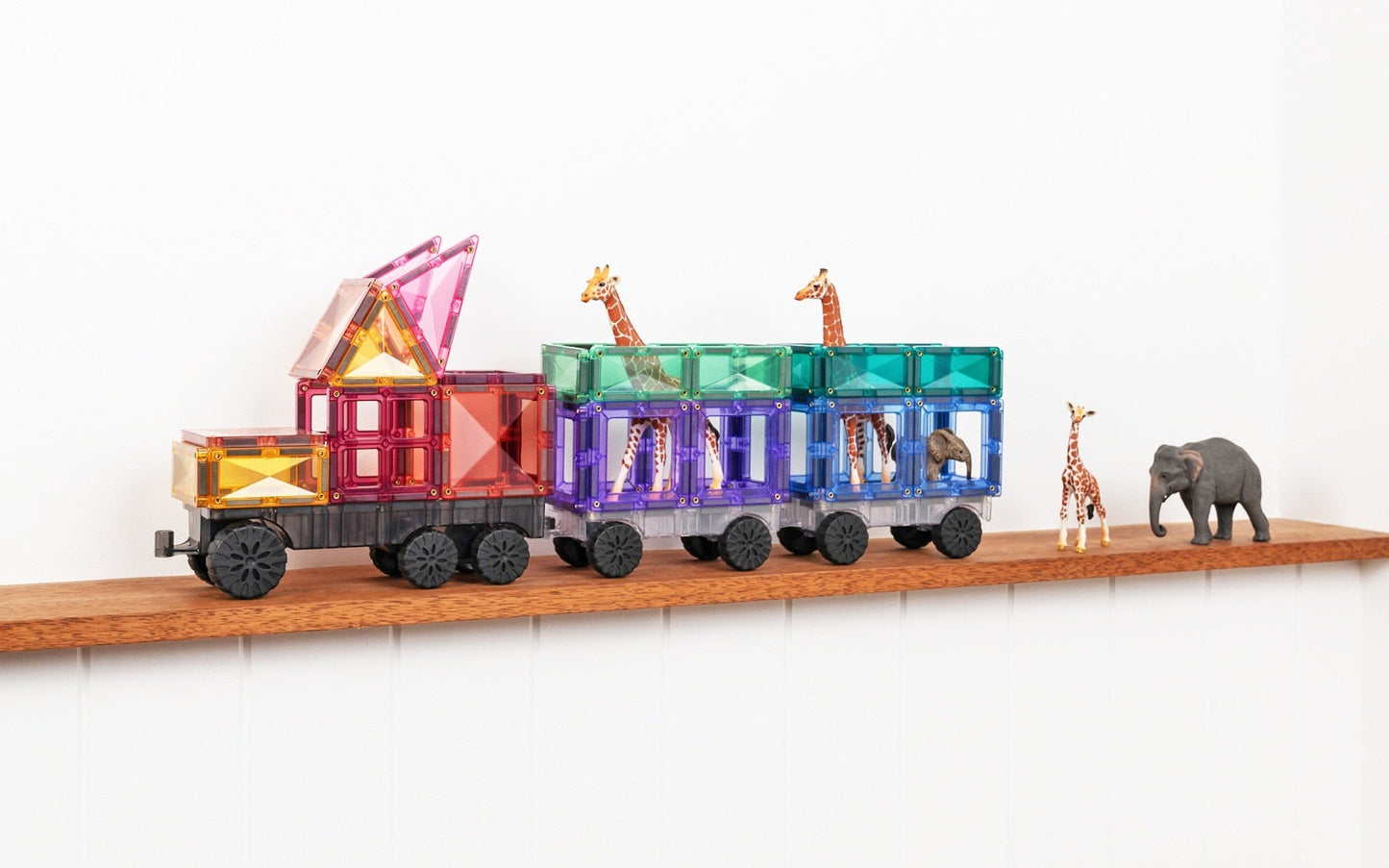 Connetix - Pastel Transport Pack 50 pc - Magnetische Bouw en Constructie Tegels - Playlaan