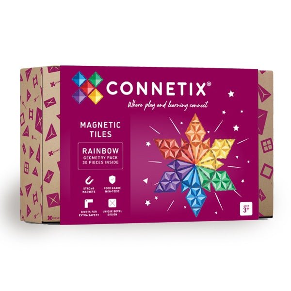 Connetix - Rainbow Geometry Pack 30 pc - Magnetische Bouw en Constructie Tegels - Playlaan