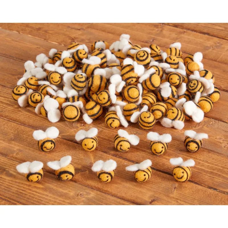 Cosy - Cosy - Bijen van wolvilt voor tellen en sorteren - 10st - Playlaan