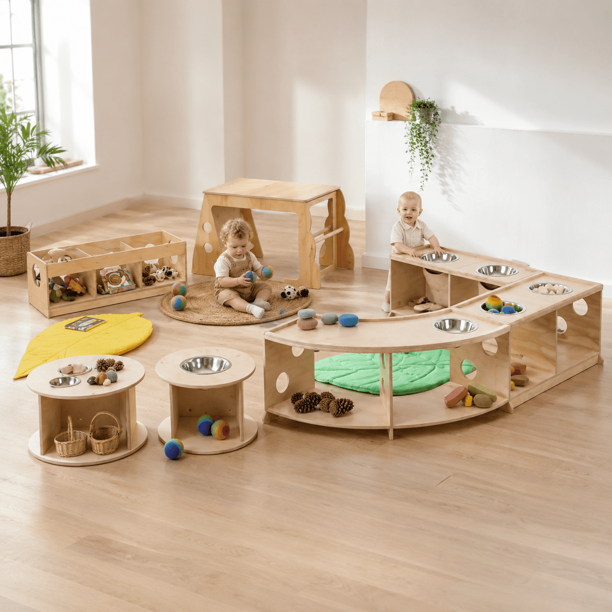 Cosy - Cosy - Cruiser Natural Montessori sensorisch speelmeubel - complete set - Playlaan