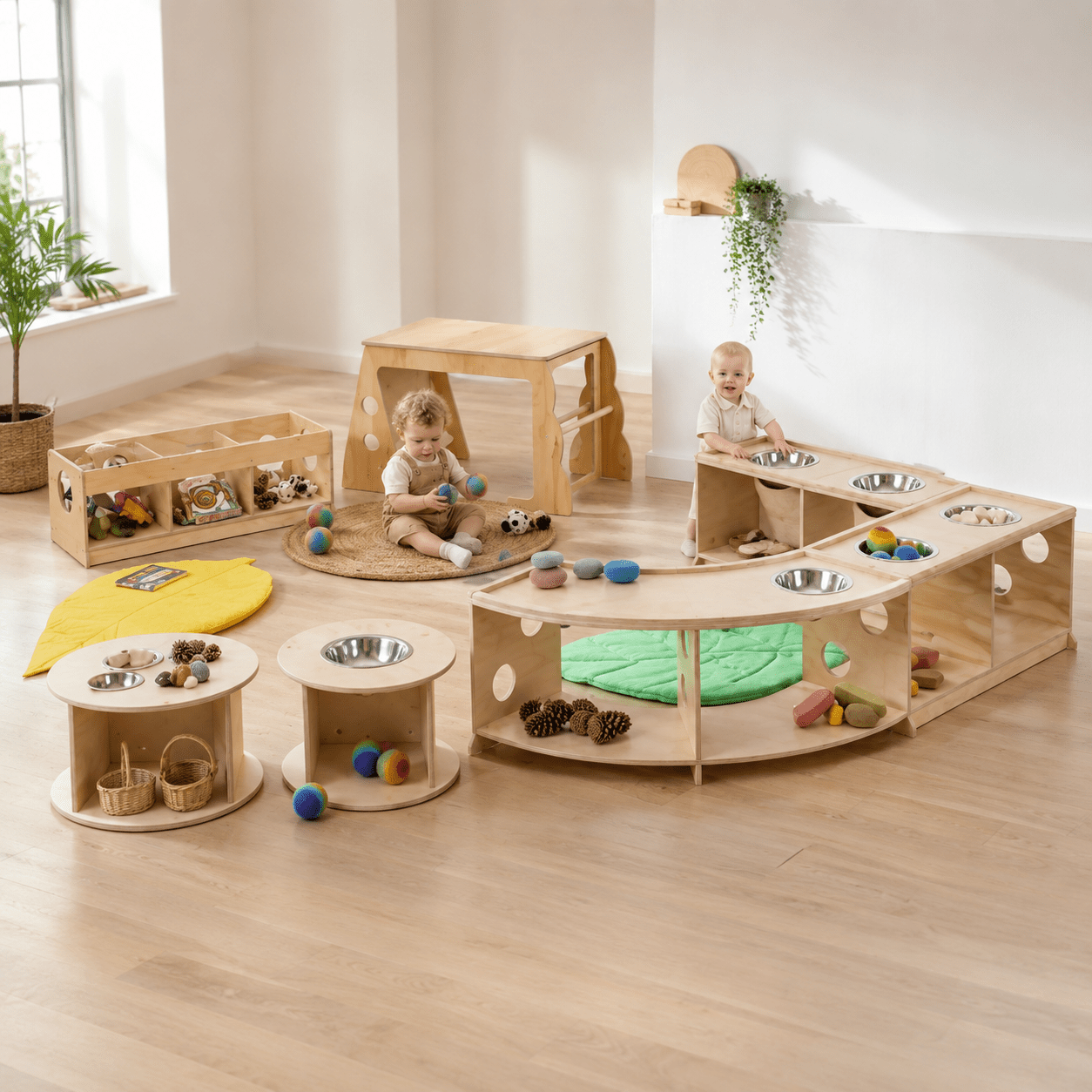 Cosy - Cosy - Cruiser Natural Montessori sensorisch speelmeubel - complete set - Playlaan