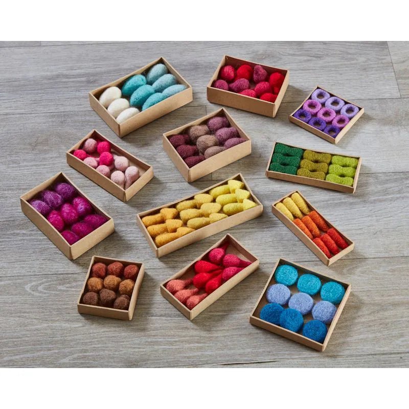 Cosy - Cosy - Feltallas Loose Parts Set met opbergkisten (108st) - Playlaan
