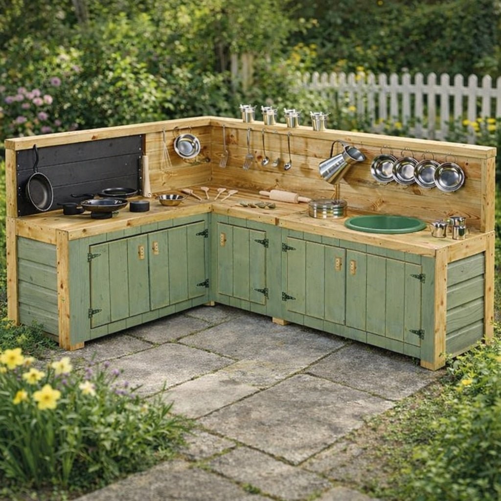 Cosy - Cosy Hoek - modderkeuken Country Green - werkhoogte 65cm - Playlaan