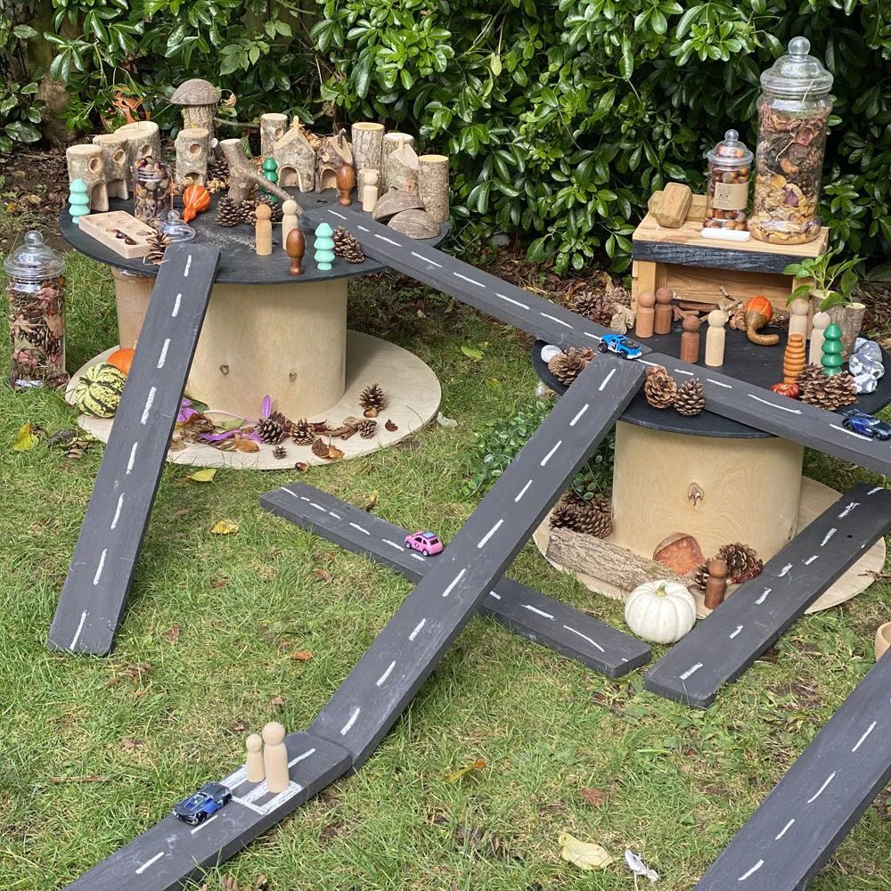 Cosy - Cosy - Krijtbord speelwegen voor buiten - 8 stuks - Playlaan