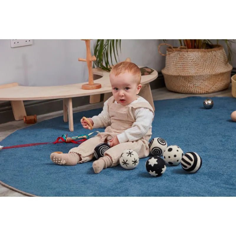 Cosy - Cosy - Sensorische baby patroonballen zwart/wit 6st - Playlaan