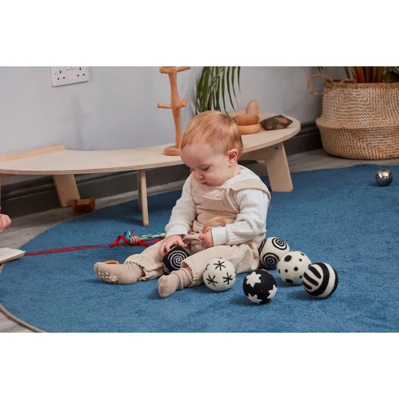 Cosy - Cosy - Sensorische baby patroonballen zwart/wit 6st - Playlaan