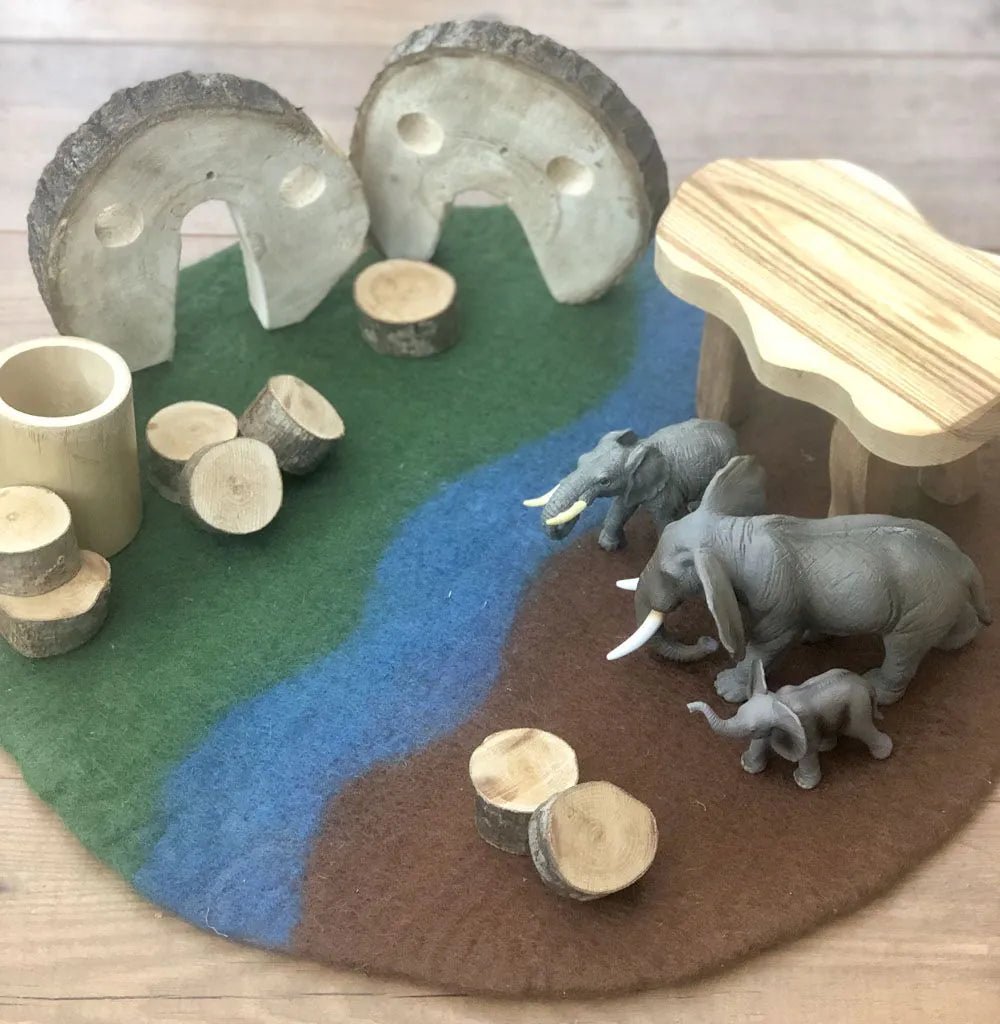 Cosy - Cosy - Vilten speelmatten landschap - set van 3 - Playlaan