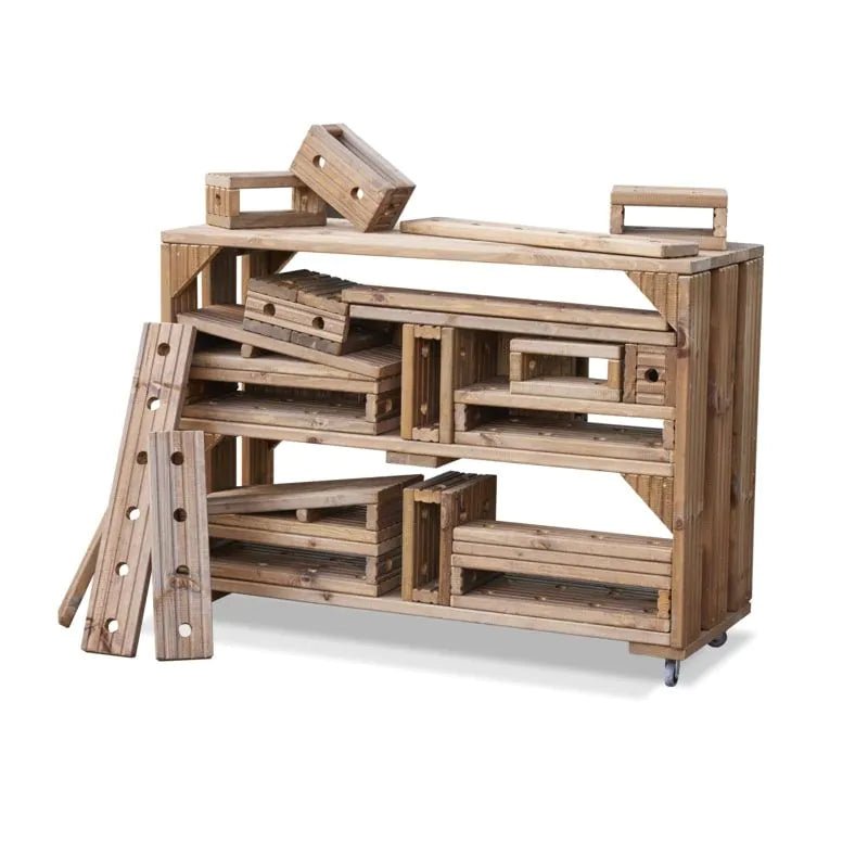 Cosy - Fantasie - en techniek bouwblokken met trolley 25st - Playlaan