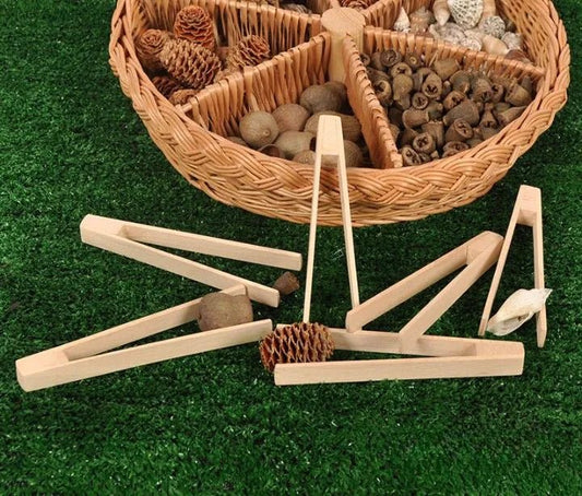 Cosy - Houten pincetten 6st - Playlaan