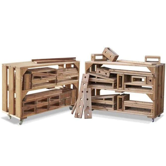 Cosy - Imagineering en Deckciting complete bouwblokkenset met trolley - Playlaan