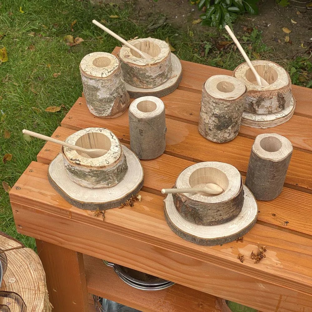 Cosy - Natuurlijke houten modderkeuken thee - set (16 stuks) - Playlaan