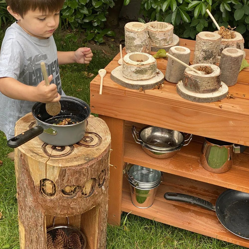 Cosy - Natuurlijke houten modderkeuken thee - set (16 stuks) - Playlaan