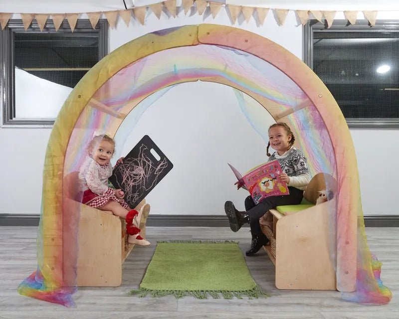 Cosy - Rafiki boog Chatterden met twee zitbanken - Playlaan