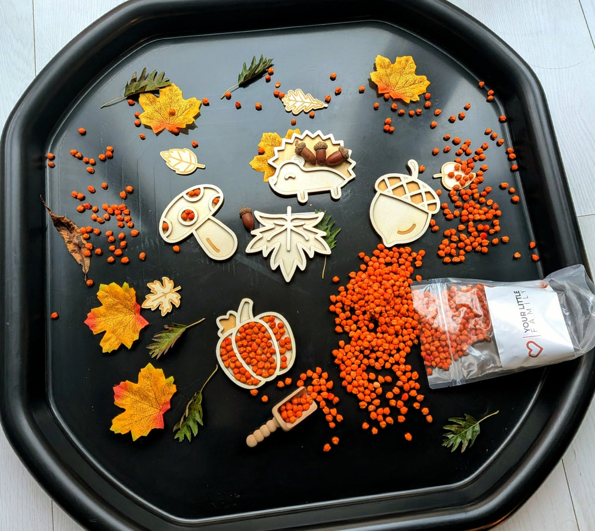 Cosy - Tuff Tray Herfst (70cm) – Sensorisch Speelpakket - Playlaan