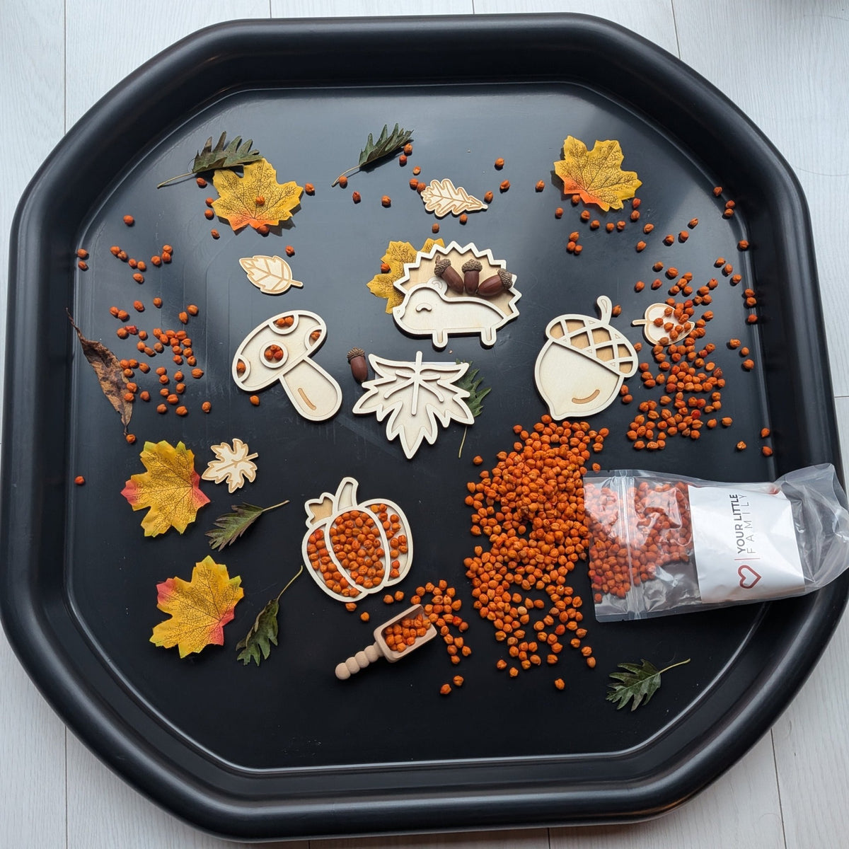Cosy - Tuff Tray Herfst (70cm) – Sensorisch Speelpakket - Playlaan