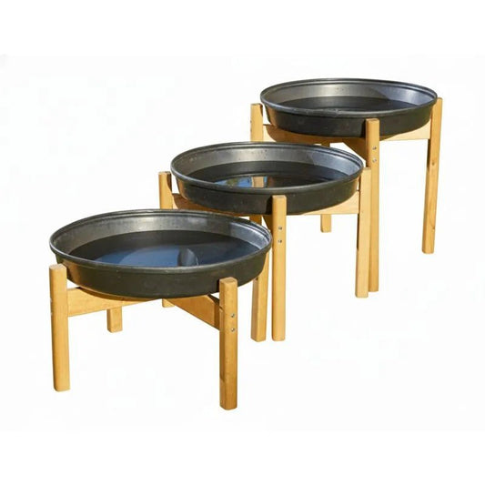 Cosy - Tuff Tray Rond zwart (69cm) Trio set met standaards, cascaderend - Playlaan