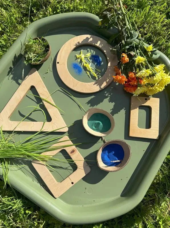 Cosy - Tuff Tray set (70cm) Earthy mini - Yellow, blue, green - Playlaan