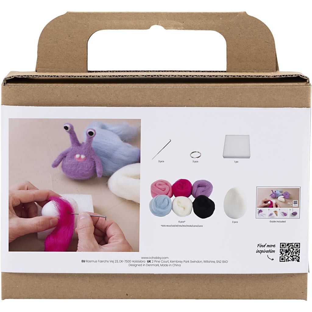 Creativ Company - Creativ Company - Mini hobbyset naaldvilten monsters - Playlaan